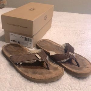 Ugh Tasmina Shearling Lined Flip Floos Size 6